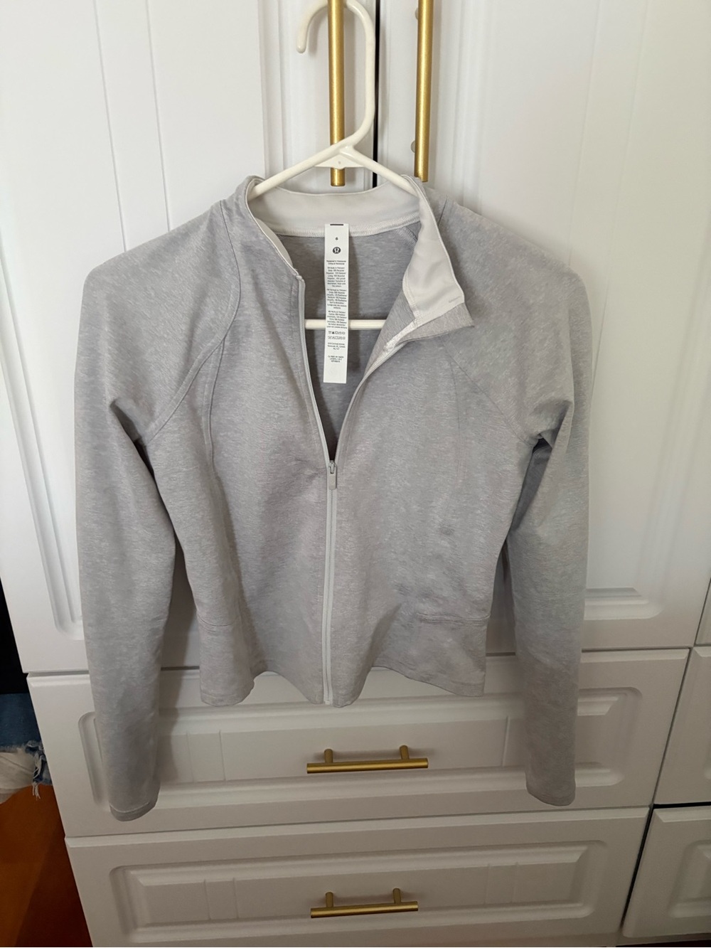 lululemon athletica Light Gray Full-Zip Jacket